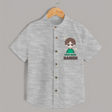Chill King Shirt | Personalized Baby Shirt for the Little King - GREY - 0 - 6 Months Old (Chest 23")