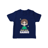 Chill King T-shirt | Personalized Baby T-shirt for the Little King - NAVY BLUE - 0-5 Months Old (Chest 17")