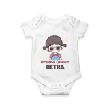 Drama Queen Romper/onesie | Custom Baby Romper/onesie for Your Little Drama Queen - WHITE - New Born (Chest 14")
