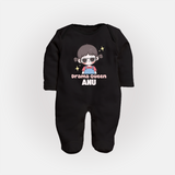 Drama Queen Sleep suit/full sleeve body suit | Custom Baby Sleep suit/full sleeve body suit for Your Little Drama Queen - BLACK - New Born (Chest 7.5")