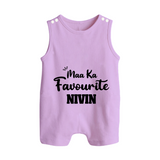 Maa Ka Favourite Romper suit/sleeveless romper | Personalized Baby Romper suit/sleeveless romper for the Favourite One - LILAC - 0 - 5 Months Old (Chest 18")