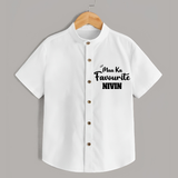 Maa Ka Favourite Shirt | Personalized Baby Shirt for the Favourite One - WHITE - 0 - 6 Months Old (Chest 23")