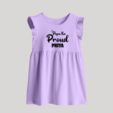 Paa Ka Proud Baby Frock | Custom Baby Frock for the Proud DaddyÕs Little One - LILAC - 0 - 3 Months Old (Chest 17")