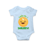 Ladoo No.1 Romper/onesie | Personalized Baby Romper/onesie for the Sweetest One - BABY BLUE - New Born (Chest 14")