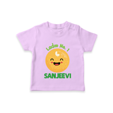 Ladoo No.1 T-shirt | Personalized Baby T-shirt for the Sweetest One - LILAC - 0-5 Months Old (Chest 17")