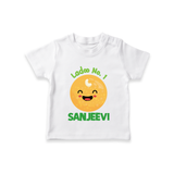 Ladoo No.1 T-shirt | Personalized Baby T-shirt for the Sweetest One - WHITE - 0-5 Months Old (Chest 17")