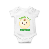 Rasagulla No.2 Romper/onesie | Custom Baby Romper/onesie for the Sweet Treat - WHITE - New Born (Chest 14")