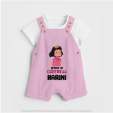 Deputy of Cuteness Dungaree Set | Personalized Baby Dungaree Set for the Little Mischief Maker - BABY PINK - 0 - 5 Months Old (Chest 18")