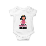 Deputy of Cuteness Romper/onesie | Personalized Baby Romper/onesie for the Little Mischief Maker - WHITE - New Born (Chest 14")