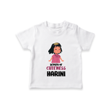Deputy of Cuteness T-shirt | Personalized Baby T-shirt for the Little Mischief Maker - WHITE - 0-5 Months Old (Chest 17")