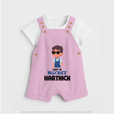 Chief of Mischief Dungaree Set | Personalized Baby Dungaree Set for the Little Mischief Maker - BABY PINK - 0 - 5 Months Old (Chest 18")
