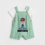 Chief of Mischief Dungaree Set | Personalized Baby Dungaree Set for the Little Mischief Maker - MINT GREEN - 0 - 5 Months Old (Chest 18")