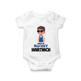 Chief of Mischief Romper/onesie | Personalized Baby Romper/onesie for the Little Mischief Maker - WHITE - New Born (Chest 14")