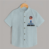 Chief of Mischief Shirt | Personalized Baby Shirt for the Little Mischief Maker - ARCTIC BLUE - 0 - 6 Months Old (Chest 23")