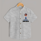 Chief of Mischief Shirt | Personalized Baby Shirt for the Little Mischief Maker - GREY - 0 - 6 Months Old (Chest 23")