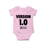 Version 1.0 Romper/onesie | Custom Baby Romper/onesie for the Original Sibling - BABY PINK - New Born (Chest 14")