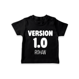Version 1.0 T-shirt | Custom Baby T-shirt for the Original Sibling - BLACK - 0-5 Months Old (Chest 17")