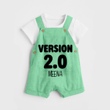 Version 2.0 Dungaree Set | Personalized Baby Dungaree Set for the Updated Edition - GREEN - 0 - 5 Months Old (Chest 18")