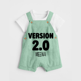 Version 2.0 Dungaree Set | Personalized Baby Dungaree Set for the Updated Edition - MINT GREEN - 0 - 5 Months Old (Chest 18")