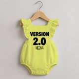 Version 2.0 Romper Frock | Personalized Romper Frock for the Updated Edition - PASTEL YELLOW - 0 - 3 Months Old (Chest 19")