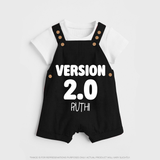 Version 2.0 Dungaree Set | Personalized Baby Dungaree Set for the Updated Edition - BLACK - 0 - 5 Months Old (Chest 18")