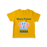 Chota Packet T-shirt | Personalized Baby T-shirt for the Little Bundle of Joy - CHROME YELLOW - 0-5 Months Old (Chest 17")