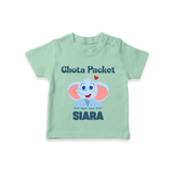 Chota Packet T-shirt | Personalized Baby T-shirt for the Little Bundle of Joy - MINT GREEN - 0-5 Months Old (Chest 17")