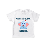 Chota Packet T-shirt | Personalized Baby T-shirt for the Little Bundle of Joy - WHITE - 0-5 Months Old (Chest 17")