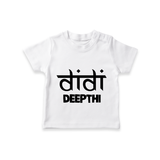 Didi T-shirt | Custom Baby T-shirt for the Loving Big Sister - WHITE - 0-5 Months Old (Chest 17")