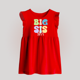 Big Sis Baby Frock | Custom Baby Frock for the Big Sister - RED - 0 - 3 Months Old (Chest 17")