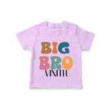 Big Bro T-shirt | Personalized Baby T-shirt for the Big Brother - LILAC - 0-5 Months Old (Chest 17")