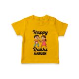 First Rakhi Celebration Baby TShirt– general Rakhi theme for baby. - CHROME YELLOW - 0-5 Months Old (Chest 17")