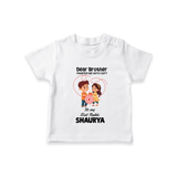 First Rakhi CelebrationBrother Sister Print TShirt – simple baby holding rakhi illustration. - WHITE - 0-5 Months Old (Chest 17")