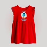 My First Rama Navami – Personalized Baby Frock - RED - 0 - 3 Months Old (Chest 17")