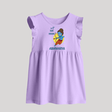 My 1st Ram Navami – Personalized Baby Frock - LILAC - 0 - 3 Months Old (Chest 17")