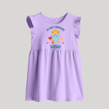 First Ram Navami Celebration Baby Frock - LILAC - 0 - 3 Months Old (Chest 17")