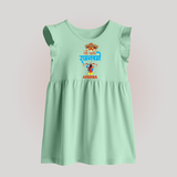 Ram Navami Baby Frock – Hindi Edition - MINT GREEN - 0 - 3 Months Old (Chest 17")