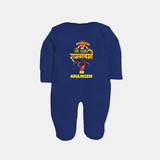 Ram Navami Baby Fullbody suit – Hindi Edition - NAVY BLUE - New Born (Chest 7.5")