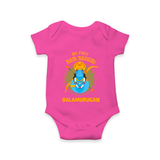 First Ram Navami Devotional Baby Romper - HOT PINK - New Born (Chest 14")