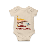 My First Ramnavami – Personalized Baby Romper - IVORY - New Born (Chest 14")