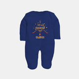 Hindi Ram Navami First Festival Baby Fullbody suit - NAVY BLUE - New Born (Chest 7.5")