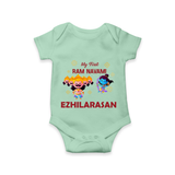 Ram Navami First Celebration Baby Romper - MINT GREEN - New Born (Chest 14")