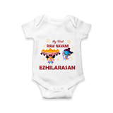 Ram Navami First Celebration Baby Romper - WHITE - New Born (Chest 14")