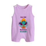 Little Ram Big Devotion Romper Suit | Personalized Romper Suit for Ram Bhakt - LILAC - 0 - 5 Months Old (Chest 18")