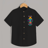 Little Ram Big Devotion – Personalized Kids Shirt - BLACK - 0 - 6 Months Old (Chest 23")