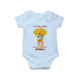 I Am Ram Bhakt – What’s Your Superpower? Kids Romper - BABY BLUE - New Born (Chest 14")