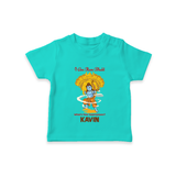 I Am Ram Bhakt, What's Your Super Power T-Shirt | Custom T-Shirt for Ram Bhakt - TEAL - 0-5 Months Old (Chest 17")