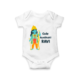 Cute Ram Bhakt Romper | Custom Romper for Ram Bhakt Celebration - WHITE - New Born (Chest 14")
