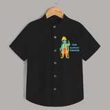 Cute Ram Bhakt Personalized Kids Shirt - BLACK - 0 - 6 Months Old (Chest 23")