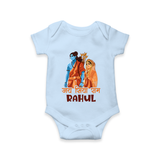 Victory to Sita and Ram Romper | Personalized Romper for Ram Jayanti - BABY BLUE - New Born (Chest 14")